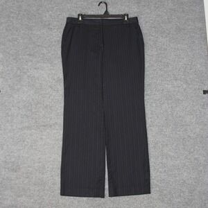 J Crew Pinstripe Dress Pants Womens 8 Blue Low Fit Career Trousers Office Wear